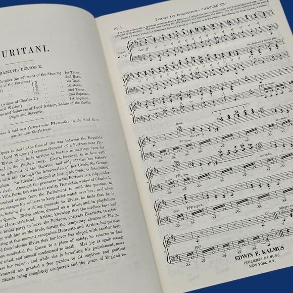 Kalmus Vocal Scores: Bellini - I Puritani Di Scozia, An Opera in Three Acts 6774 - Picture 9 of 16